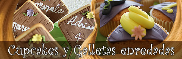 Cupcakes y galletas de Rapunzel (Enredados - Tangled)